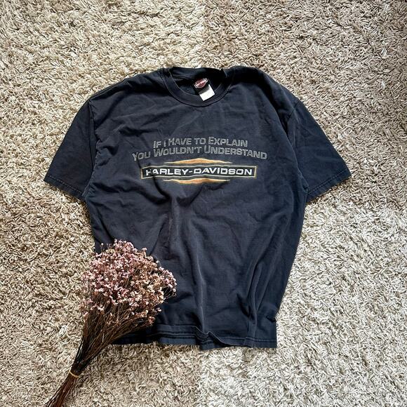 2002 Vintage Harley Davidson Myrtle Beach South Carolina Tee Faded USA Men’s XL - Picture 2 of 11